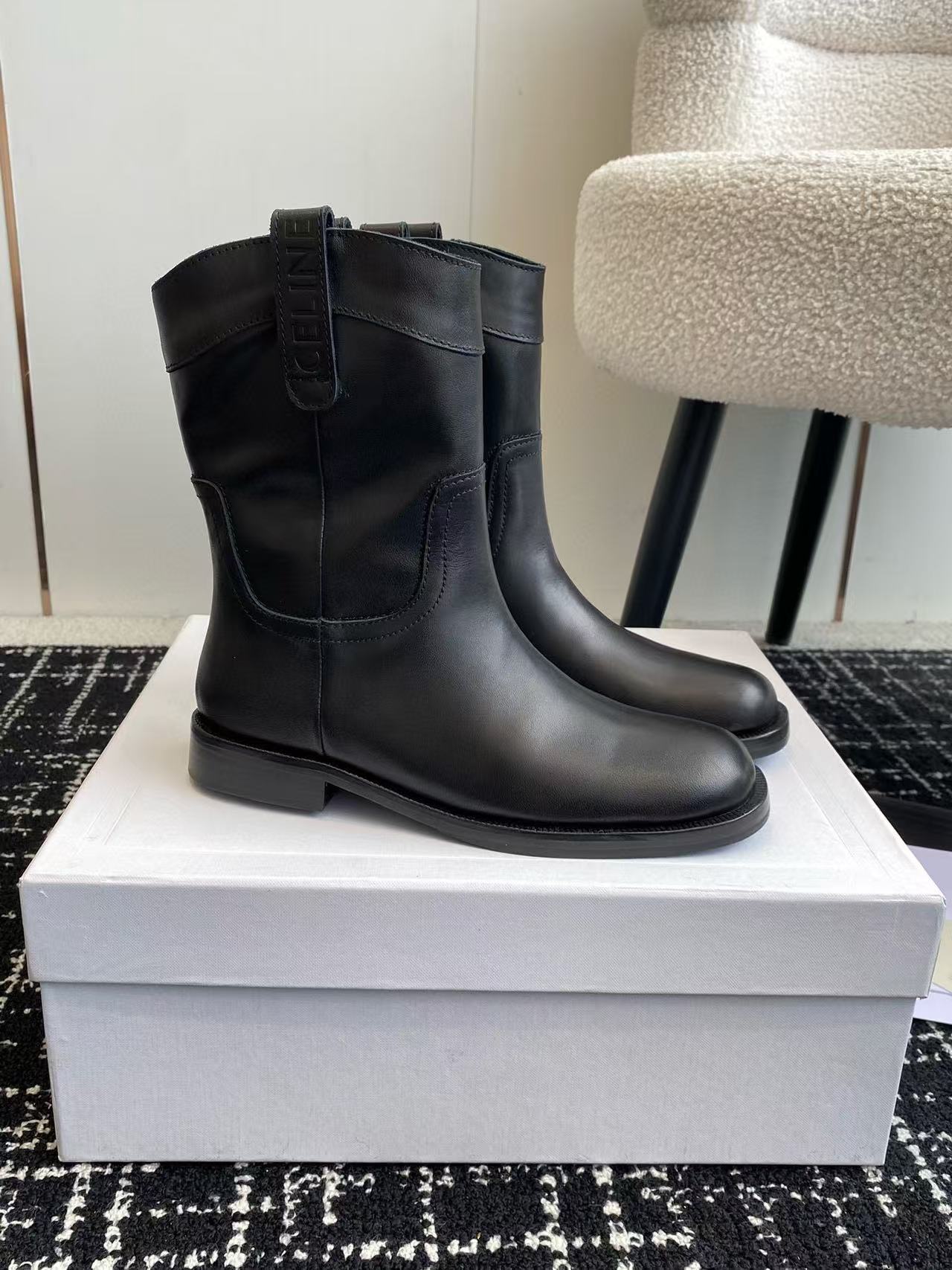 CEL1NE 高品質シンプルシープスキンショートブーツ【50％割引+送料無料】