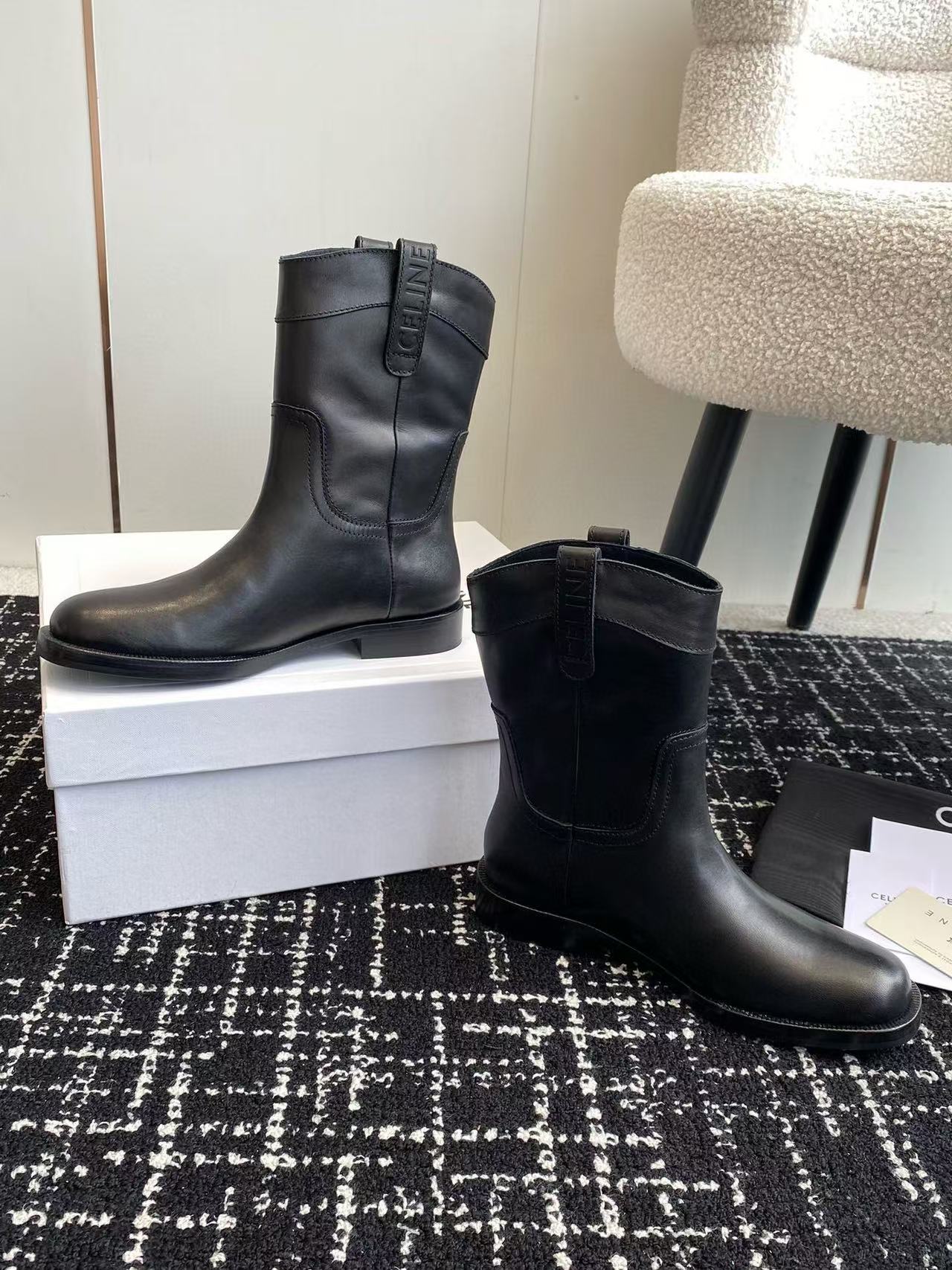 CEL1NE 高品質シンプルシープスキンショートブーツ【50％割引+送料無料】