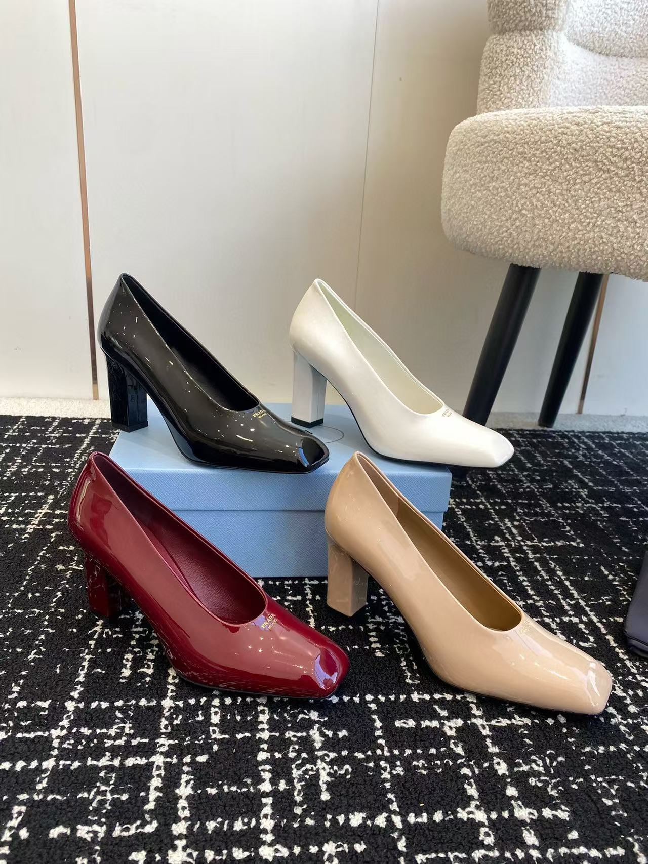 PR4DA 高品質パテントレザー ハイヒール【50％割引+送料無料】