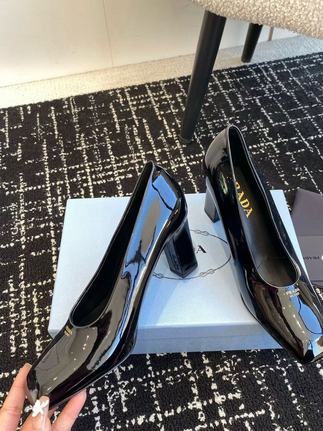 PR4DA 高品質パテントレザー ハイヒール【50％割引+送料無料】