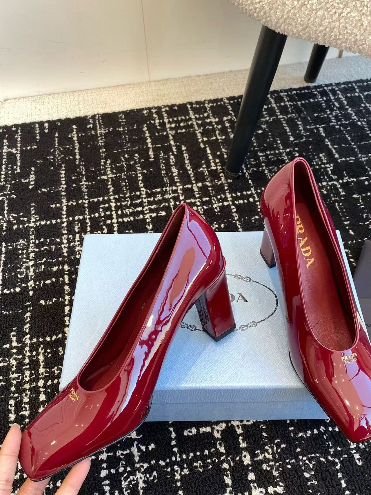 PR4DA 高品質パテントレザー ハイヒール【50％割引+送料無料】