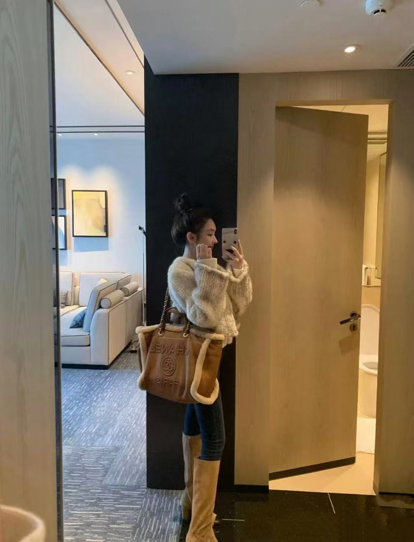 CHANE1 ラムウール ショッピングバッグ【50％割引+送料無料】