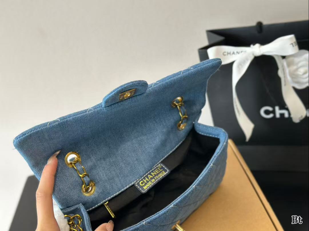 CHANE1 クラシック デニム ショルダー クロスボディバッグ【50％割引+送料無料】