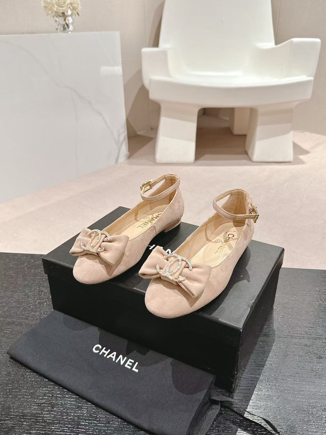 CHANE1 高品質スエードフラットシューズ【50％割引+送料無料】