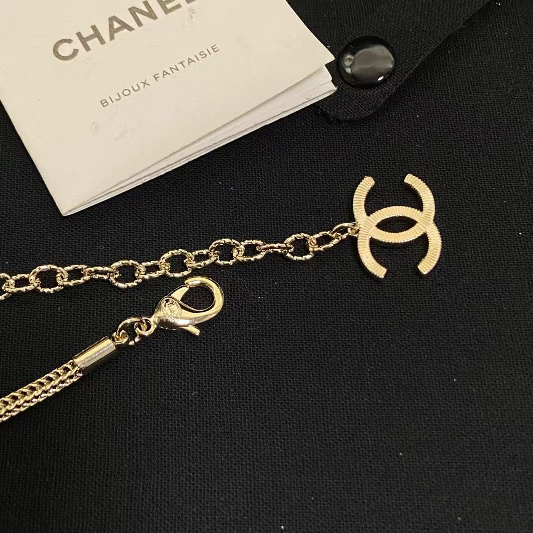 CHANE1 ダブルC スネークボーン ネックレス【50％割引+送料無料】