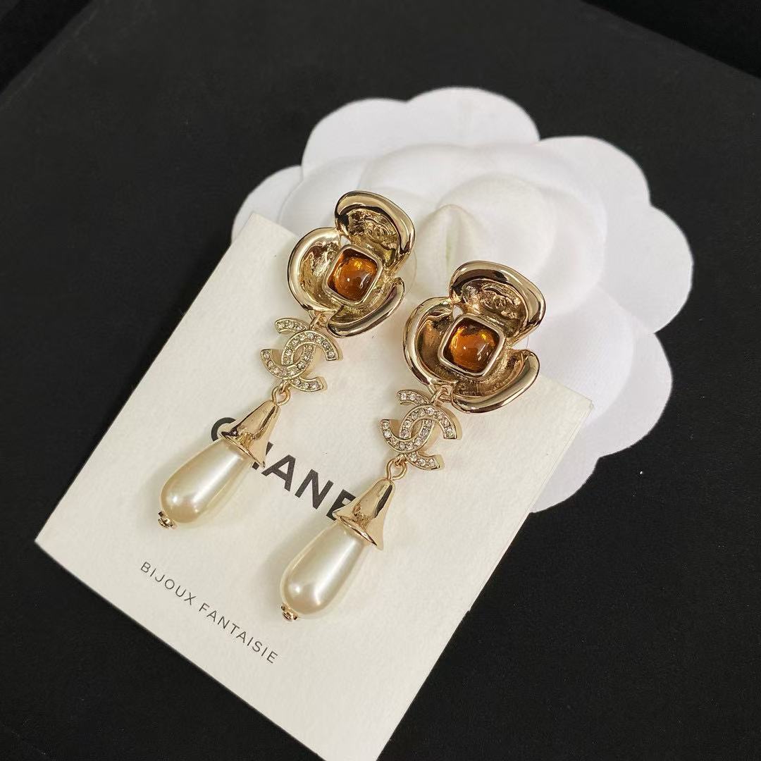 CHANE1 クローバーパールイヤリング【50％割引+送料無料】