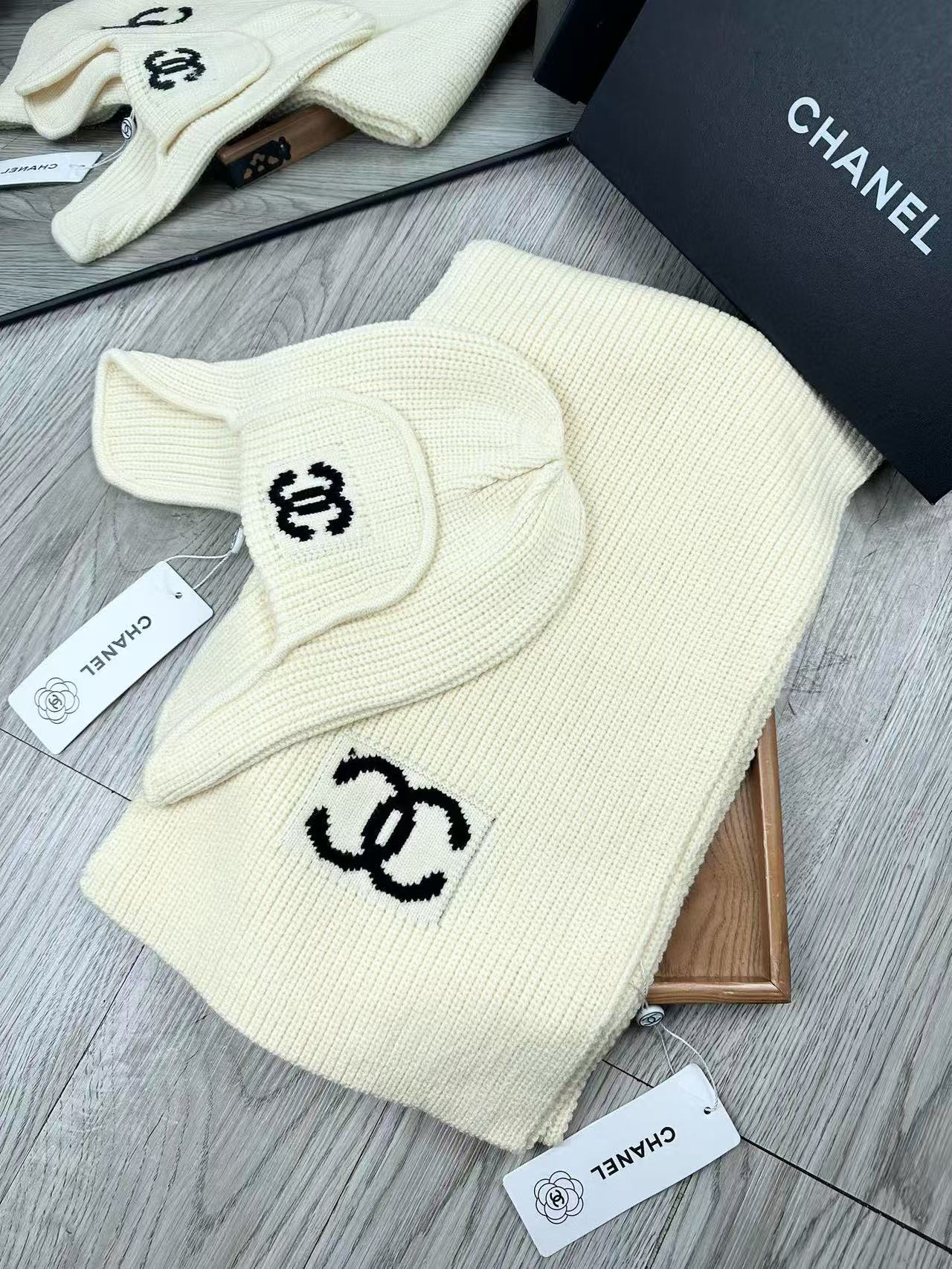 CHANE1 定番ウールハット+スカーフ2点セット【50％割引+送料無料】