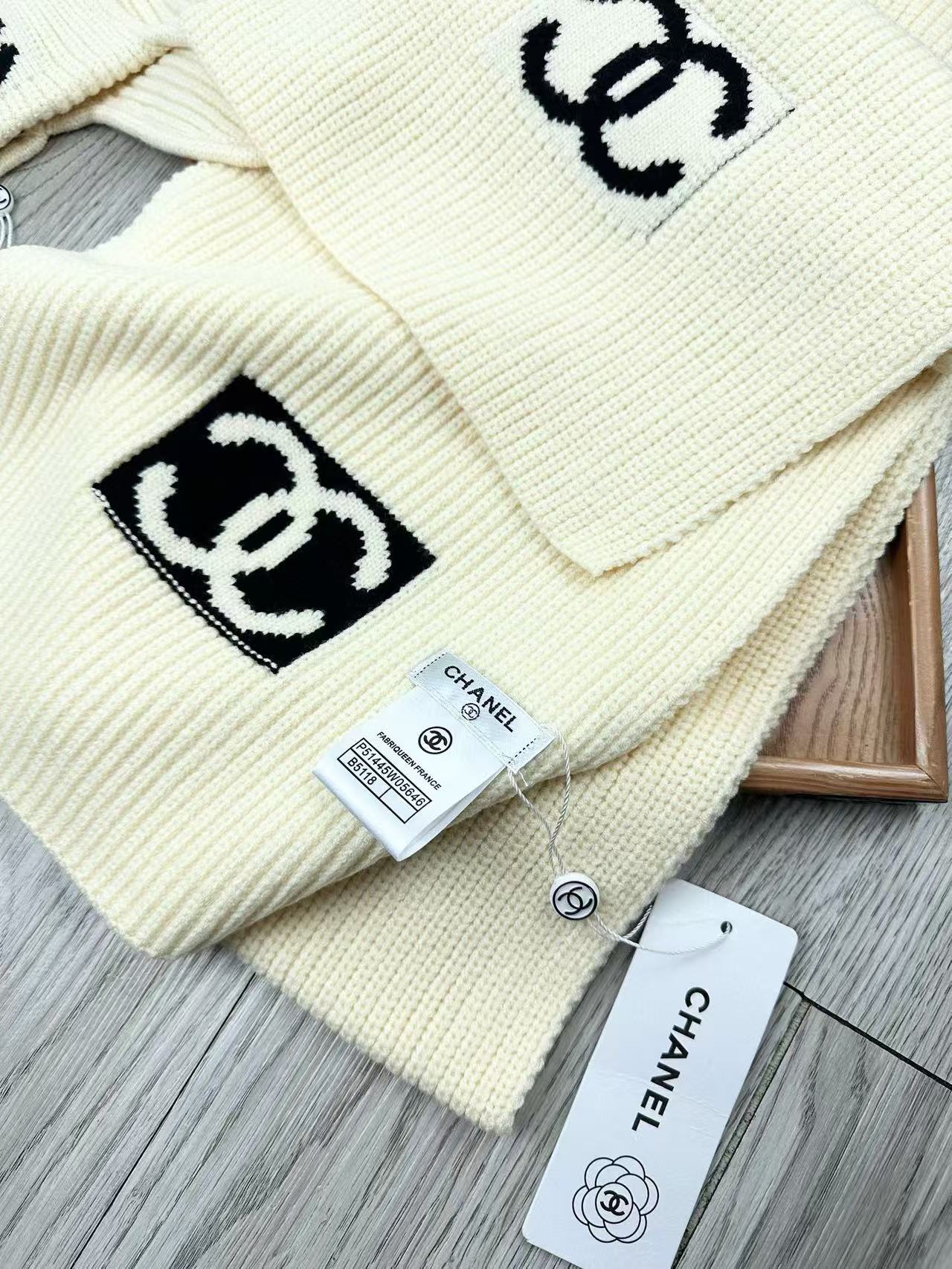 CHANE1 定番ウールハット+スカーフ2点セット【50％割引+送料無料】