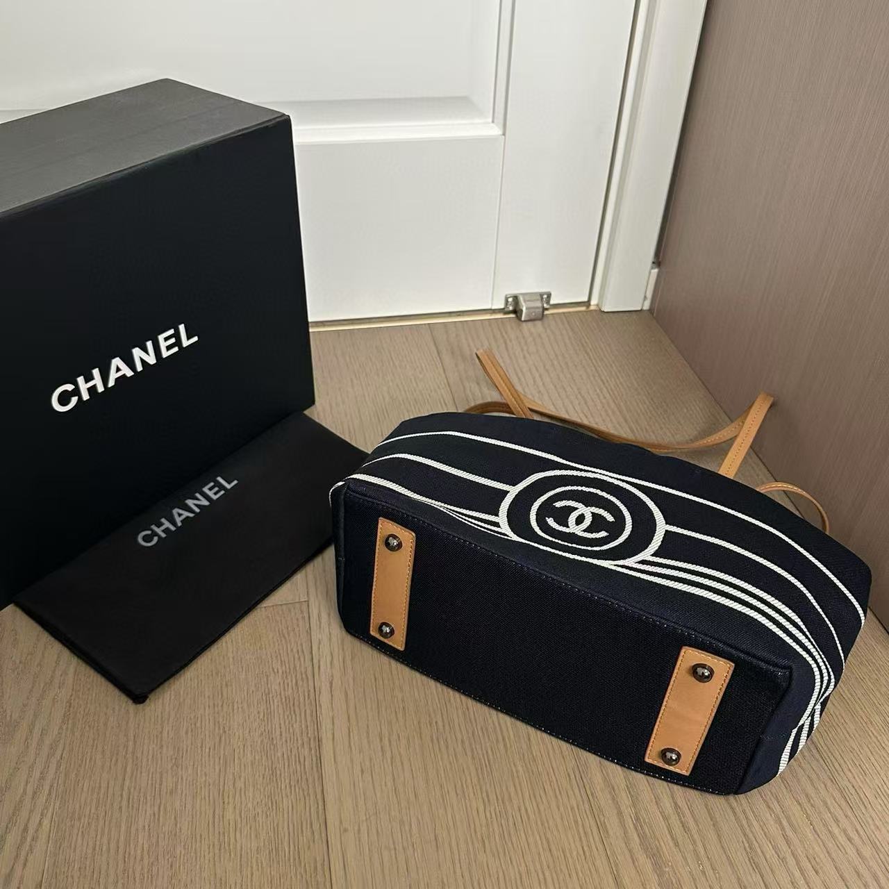 CHANE1 ストライプ ビーチバッグ【50％割引+送料無料】