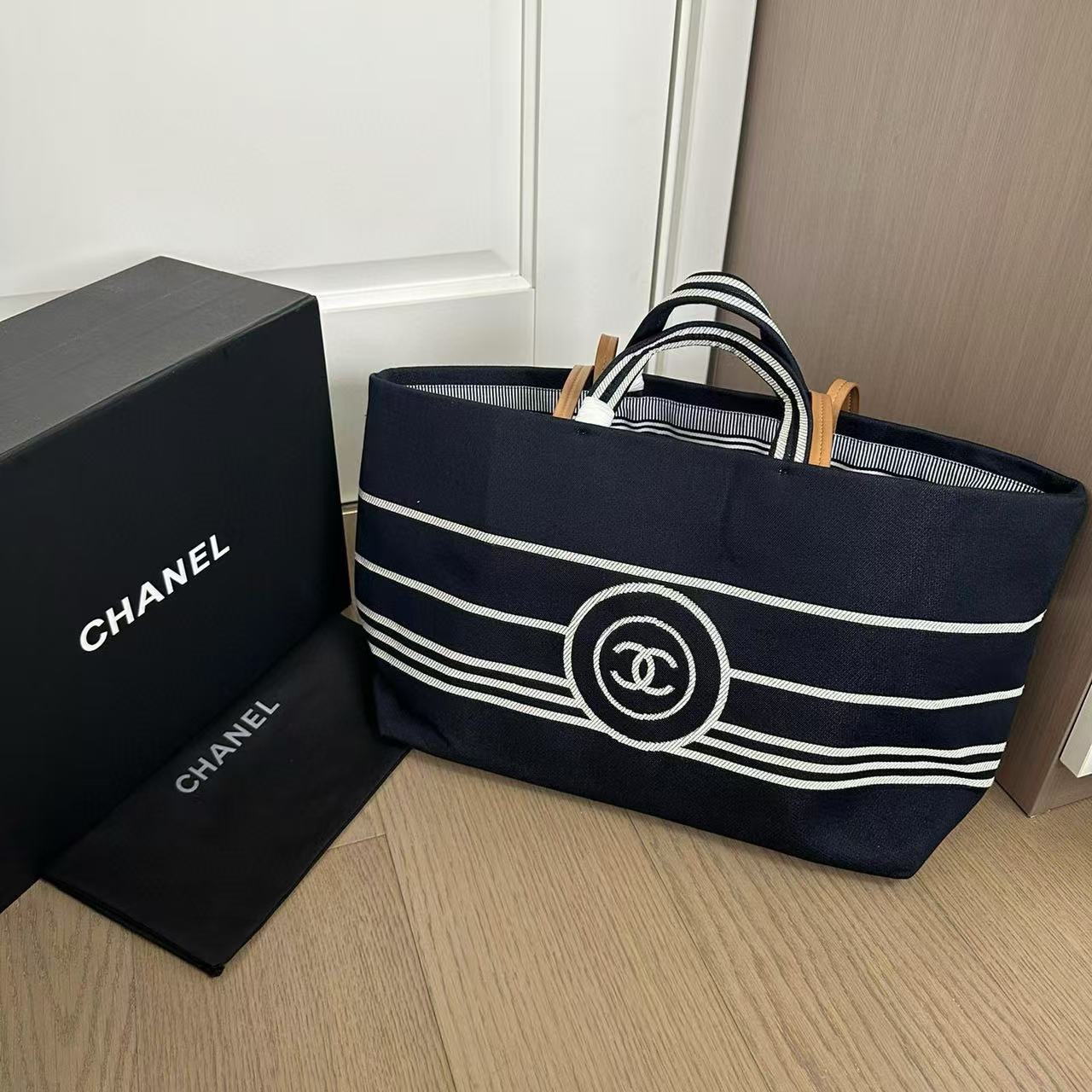 CHANE1 ストライプ ビーチバッグ【50％割引+送料無料】