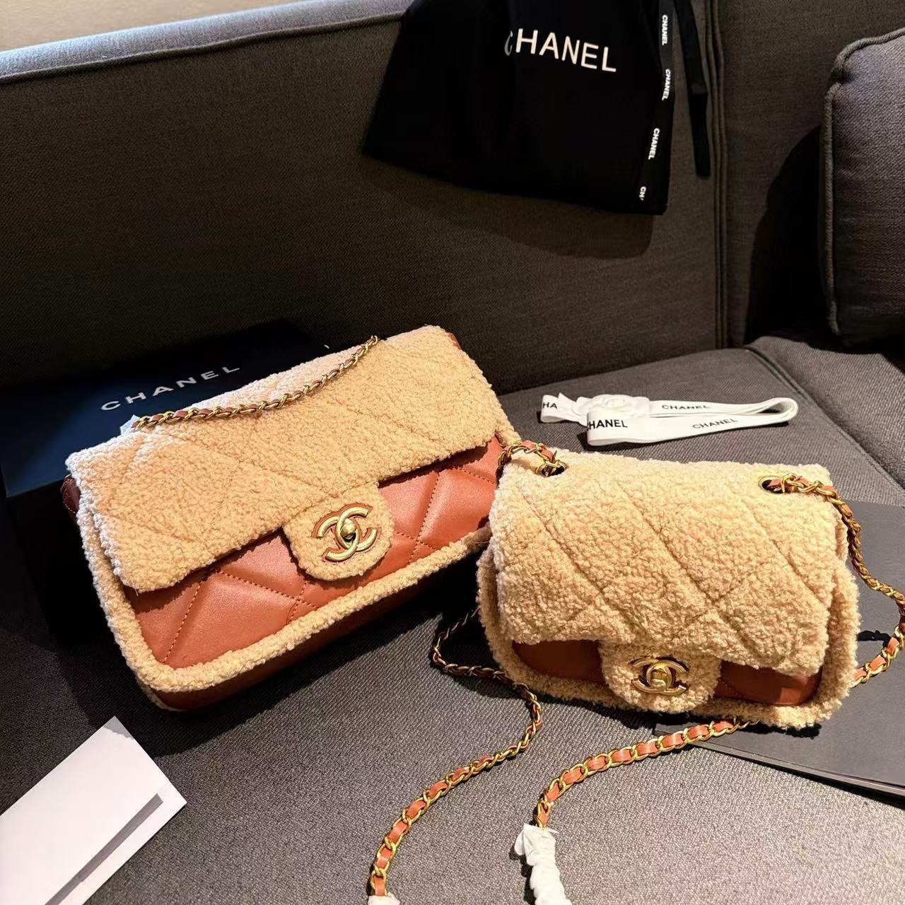 CHANE1 シェルパ CF ショルダーチェーンバッグ【50％割引+送料無料】
