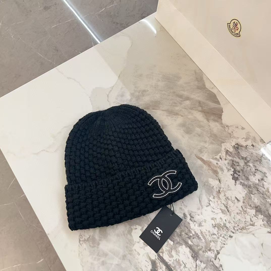 CHANE1 ダブルCロゴ ニット帽【50％割引+送料無料】