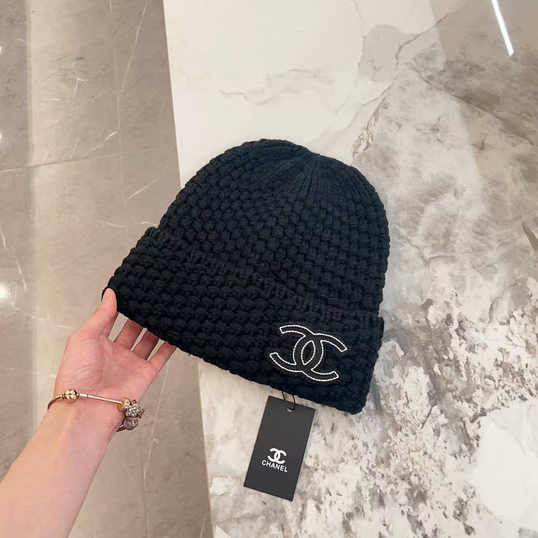 CHANE1 ダブルCロゴ ニット帽【50％割引+送料無料】