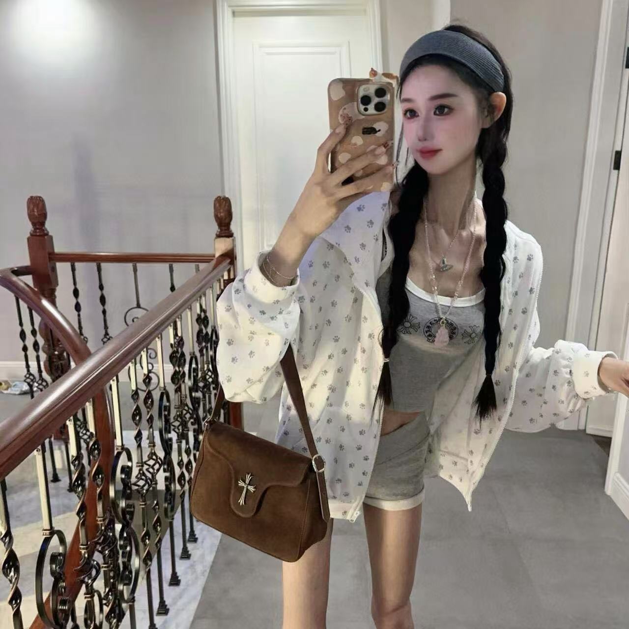 Chr0me Hearts ディアスキン ショルダー クロスボディバッグ【50％割引+送料無料】