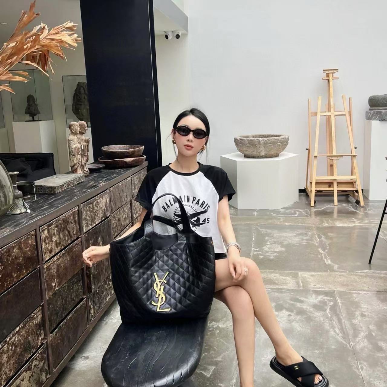 YSL シープスキン ショッピングバッグ【50％割引+送料無料】