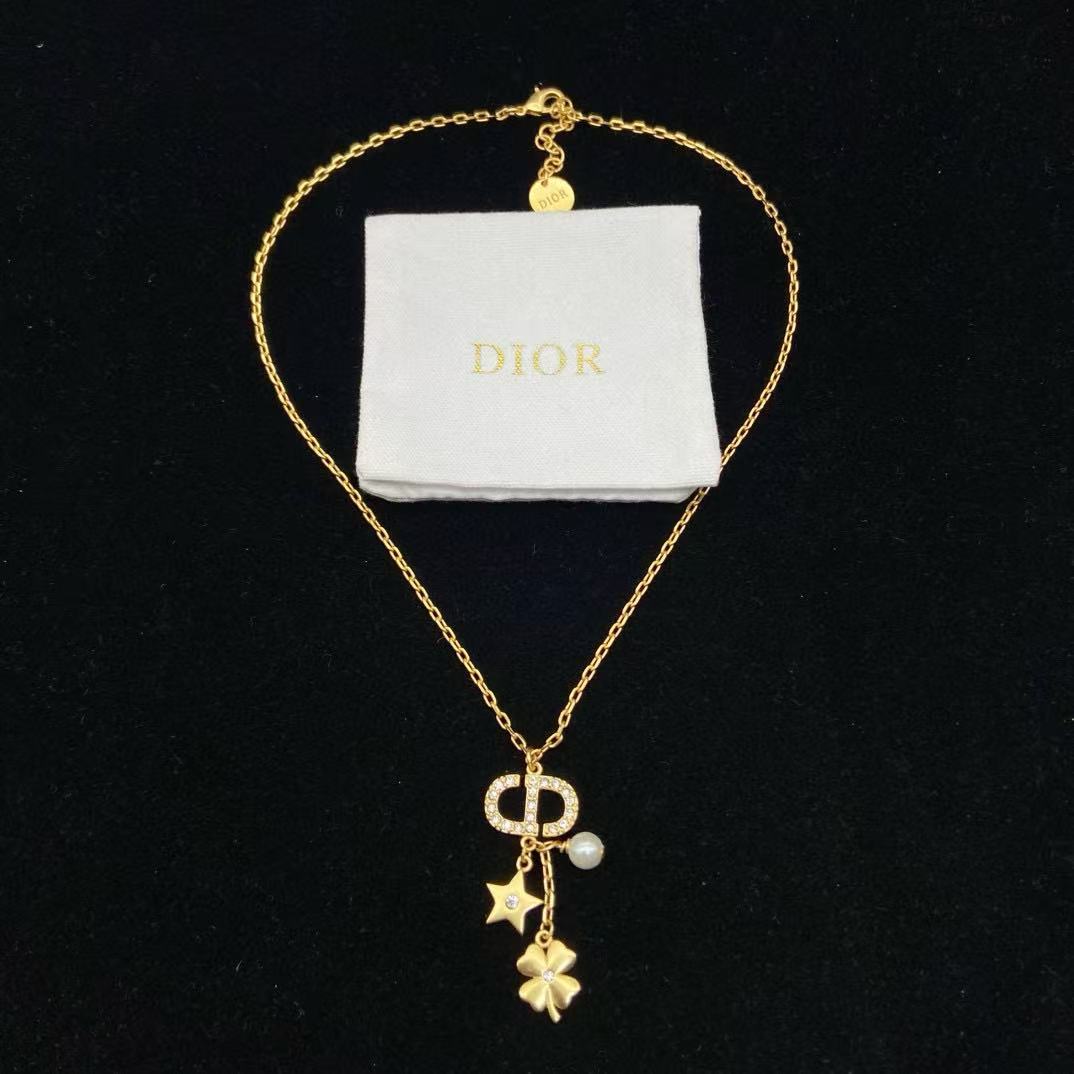 DI0R 四つ葉のクローバー 五芒星ネックレス【50％割引+送料無料】