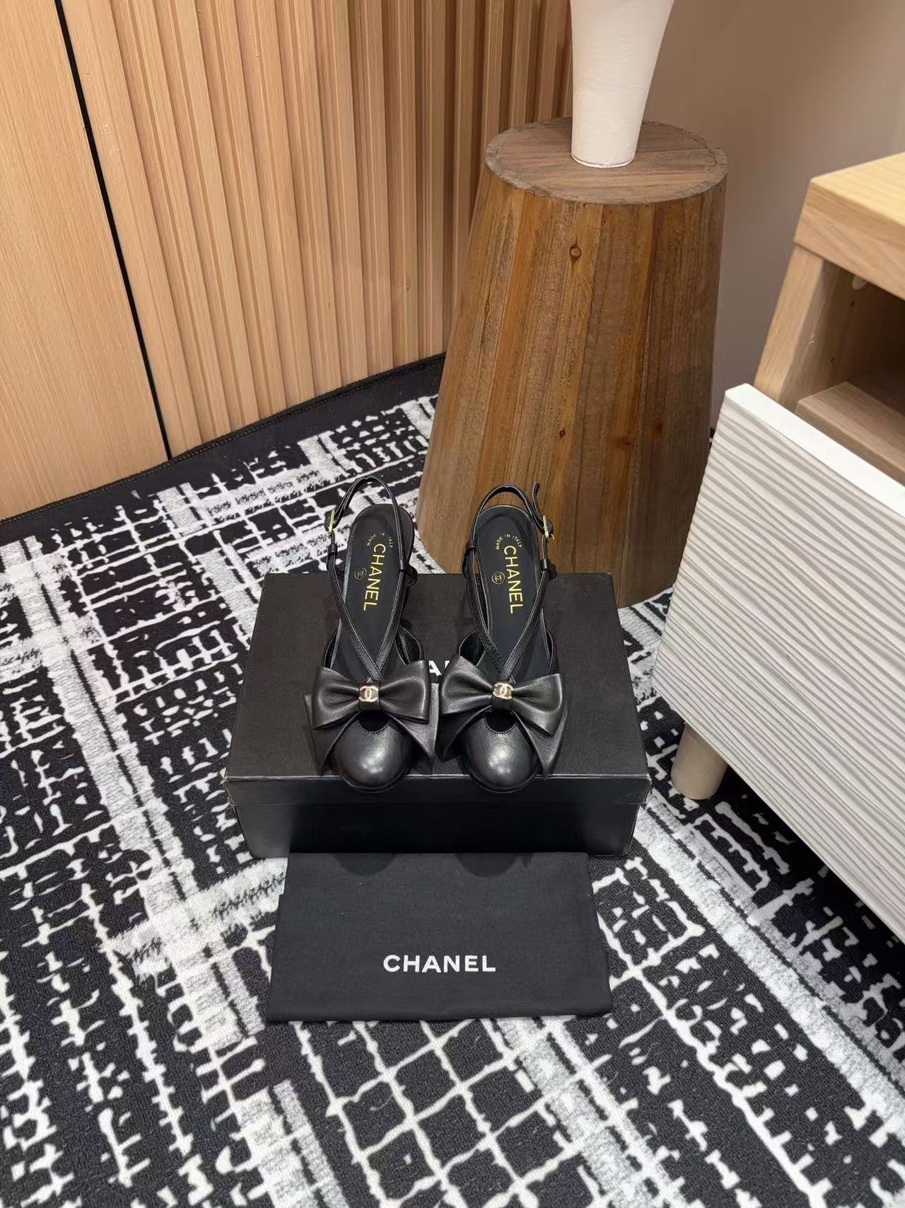 CHANE1 高品質バタフライ太ヒール靴【50％割引+送料無料】