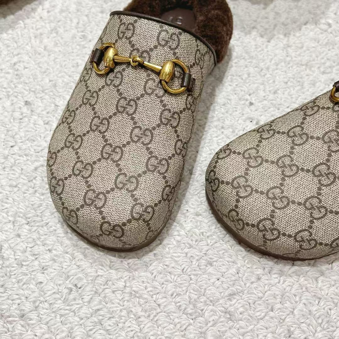 GUCC1 高品質ホースビットウールスリッパ【50％割引+送料無料】