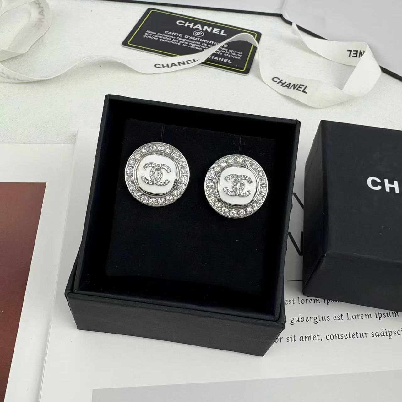 CHANE1 フルダイヤモンド ラウンド イヤリング【50％割引+送料無料】