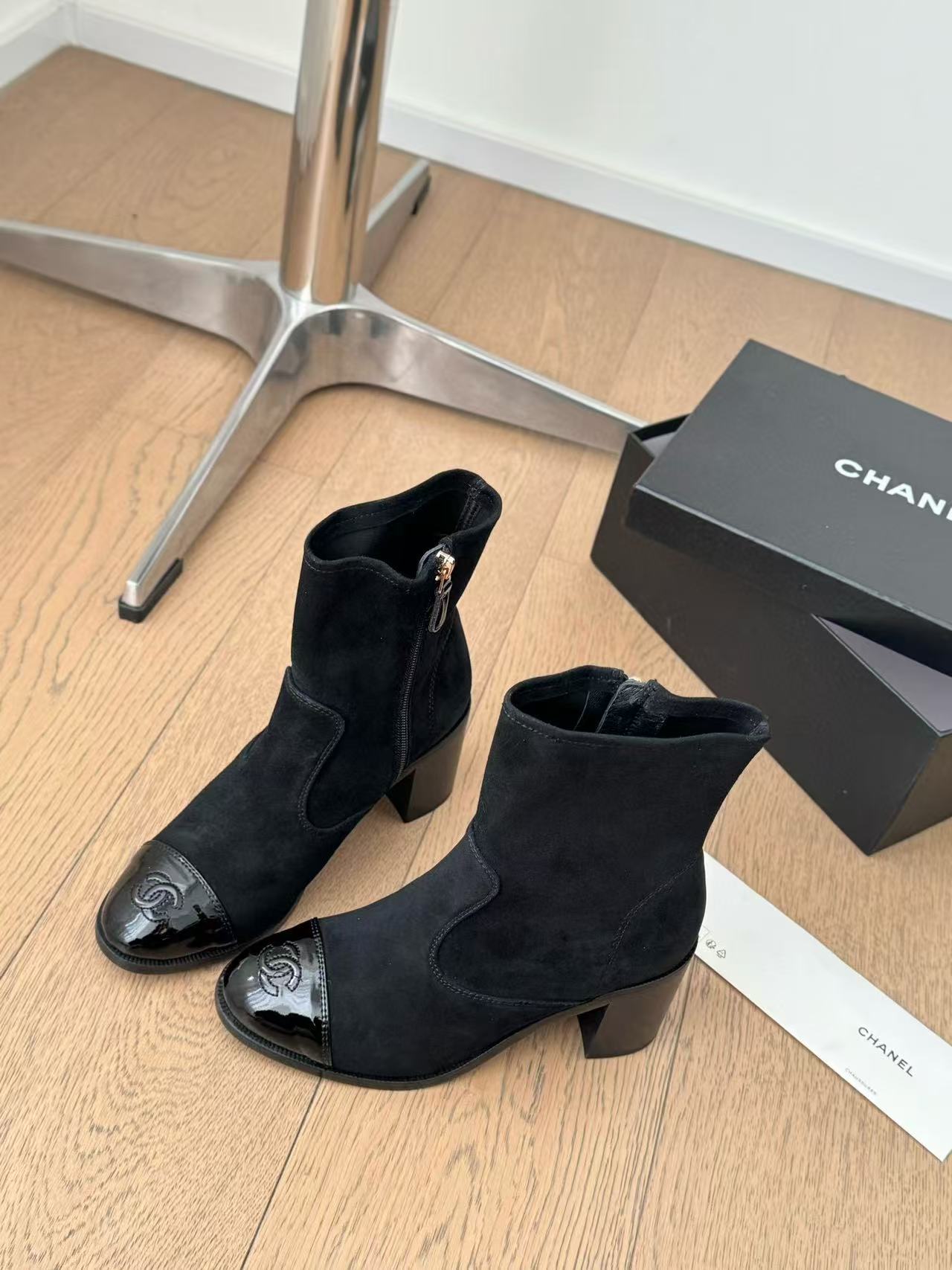 CHANE1 高品質シープスキンスエードショートブーツ【50％割引+送料無料】