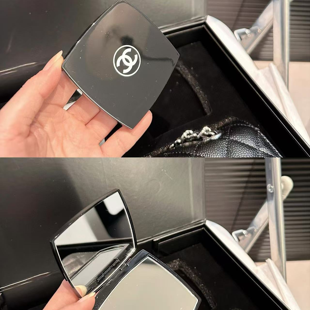 CHANE1 ミラー+サーモカップ+チェーンバッグ 3点セット【50％割引+送料無料】