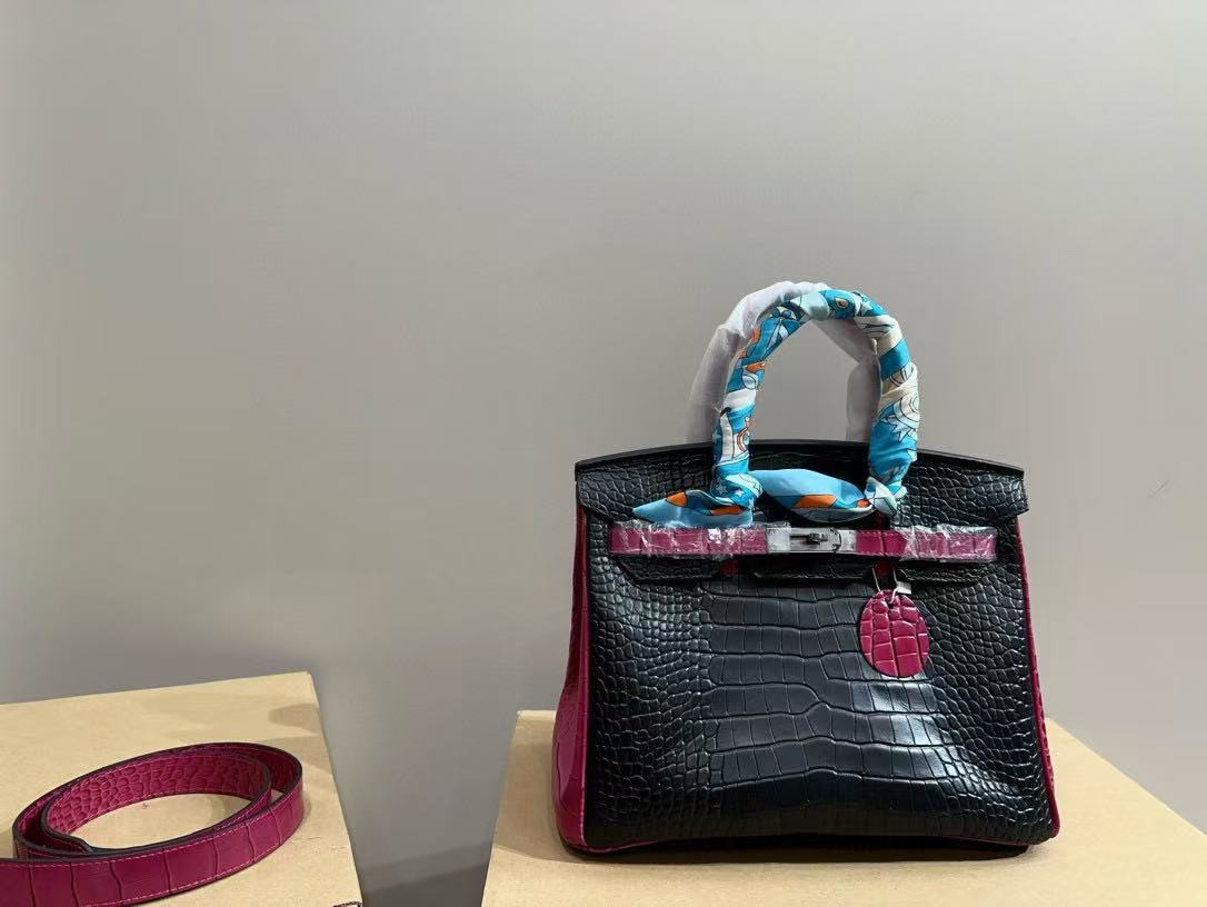 HERME5 クロコダイル柄kelly ハンドバッグ【50％割引+送料無料】