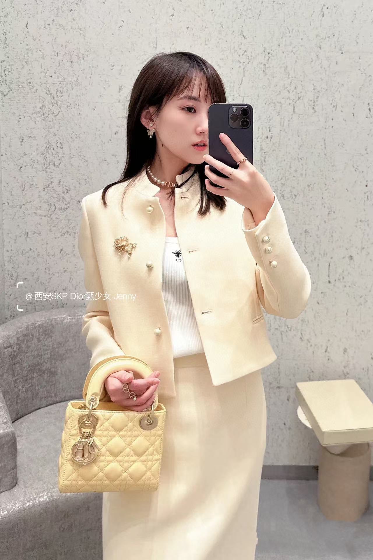 DI0R lady黄色のハンドバッグ【50％割引+送料無料】