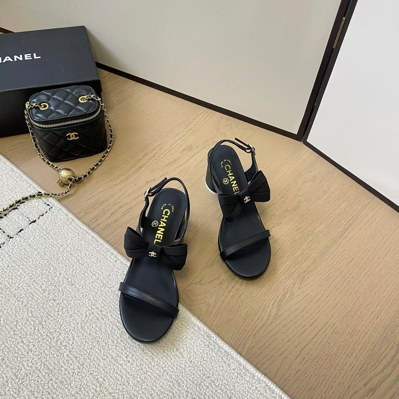 CHANE1 高品質ボウハイヒールサンダル【50％割引+送料無料】
