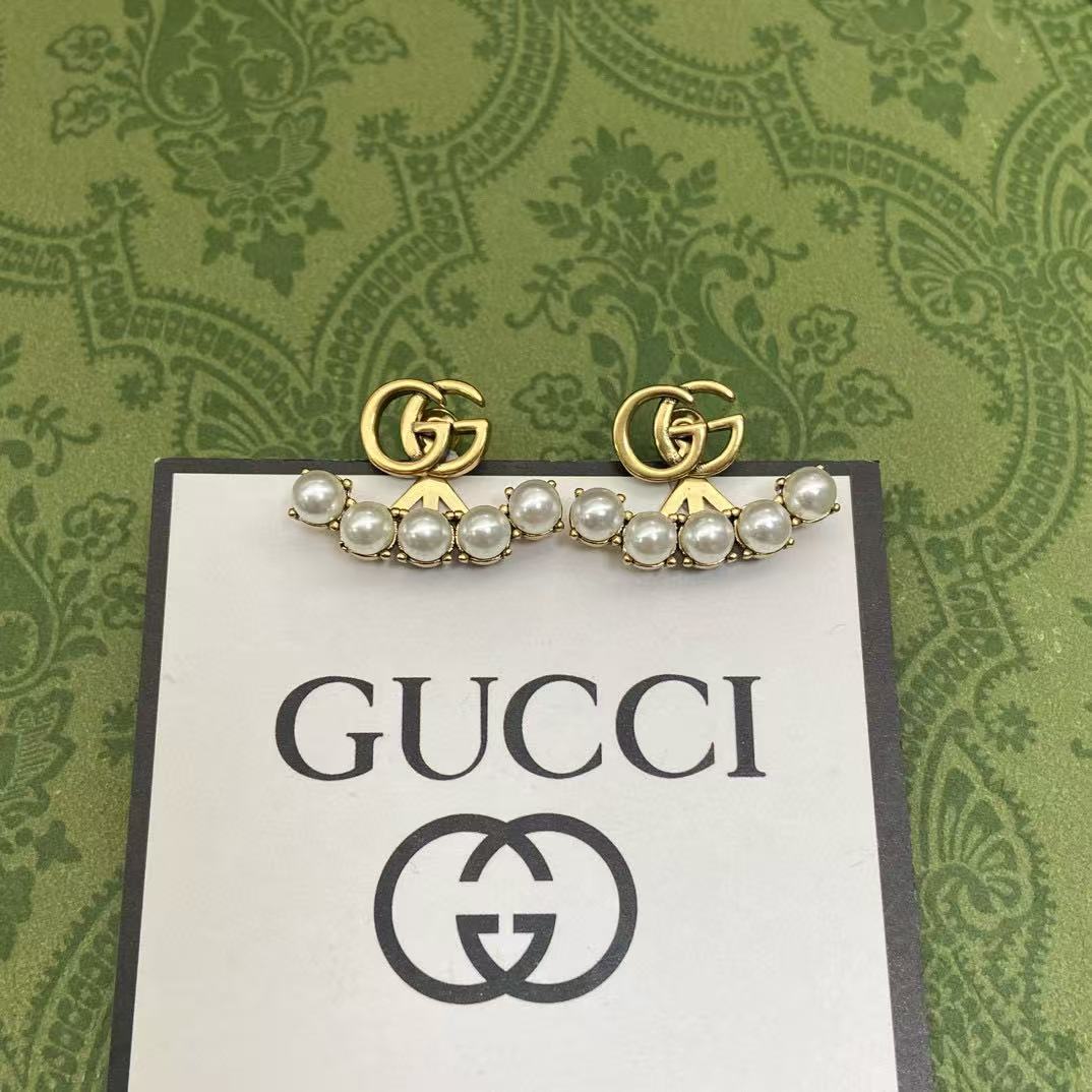 GUCC1 パールスタッドピアス【50％割引+送料無料】