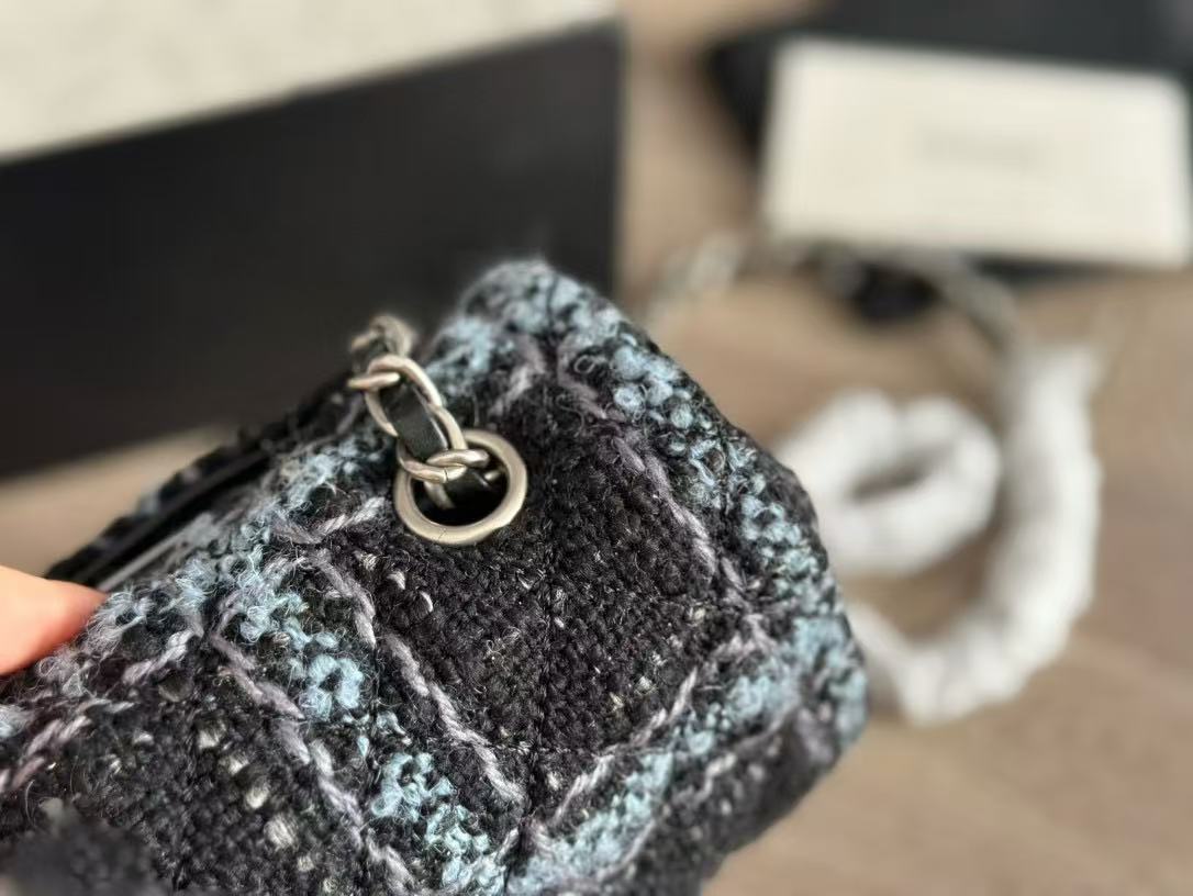 CHANE1 ウール CF チェーンショルダー クロスボディバッグ【50％割引+送料無料】