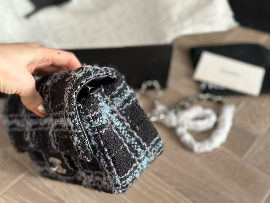 CHANE1 ウール CF チェーンショルダー クロスボディバッグ【50％割引+送料無料】