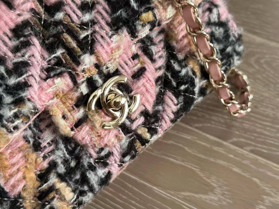 CHANE1 ウール CF チェーンショルダー クロスボディバッグ【50％割引+送料無料】