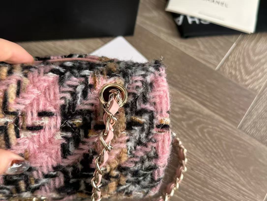 CHANE1 ウール CF チェーンショルダー クロスボディバッグ【50％割引+送料無料】