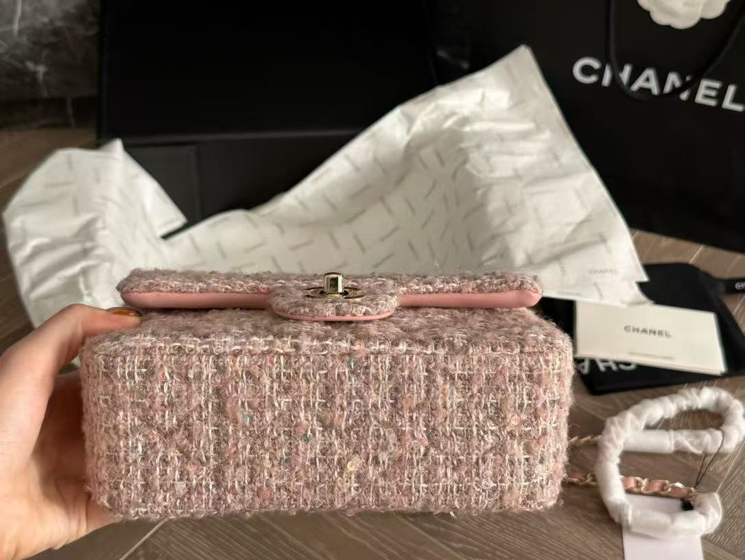 CHANE1 ウール CF チェーンショルダー クロスボディバッグ【50％割引+送料無料】