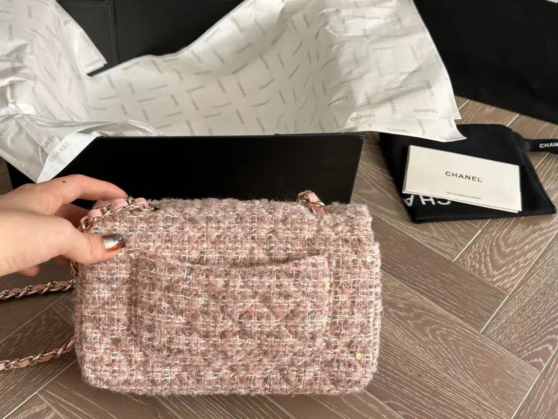 CHANE1 ウール CF チェーンショルダー クロスボディバッグ【50％割引+送料無料】