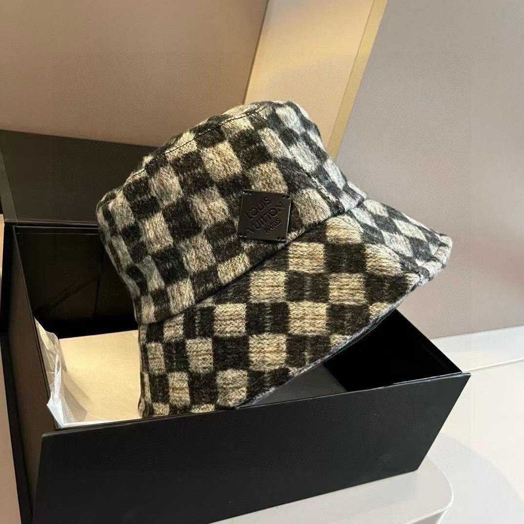 LV チェッカーボード バケットハット【50％割引+送料無料】