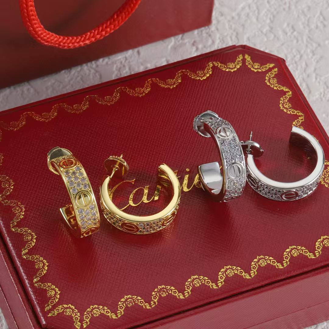 Cart1er ダイヤモンド イヤリング【50％割引+送料無料】