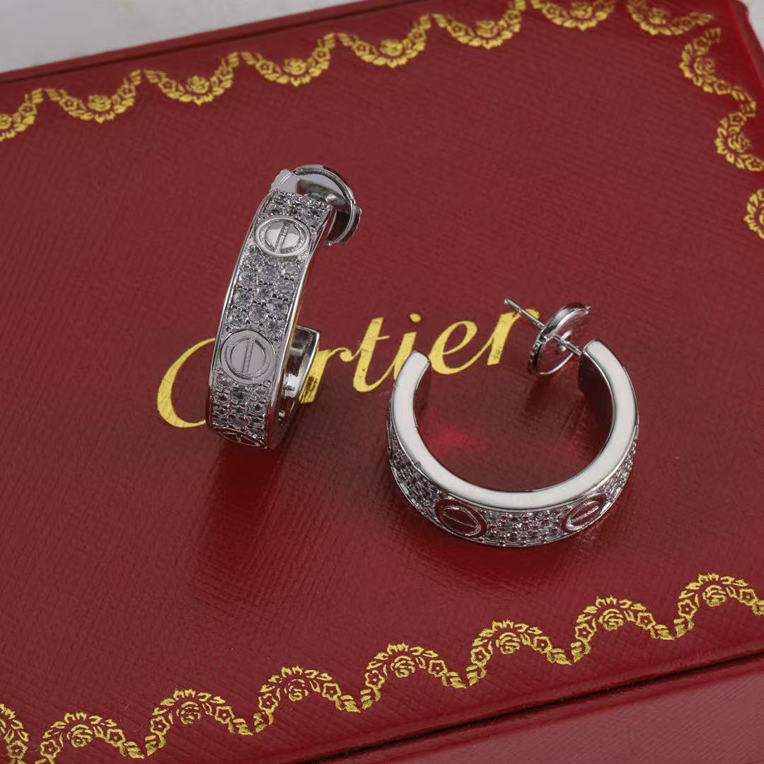 Cart1er ダイヤモンド イヤリング【50％割引+送料無料】