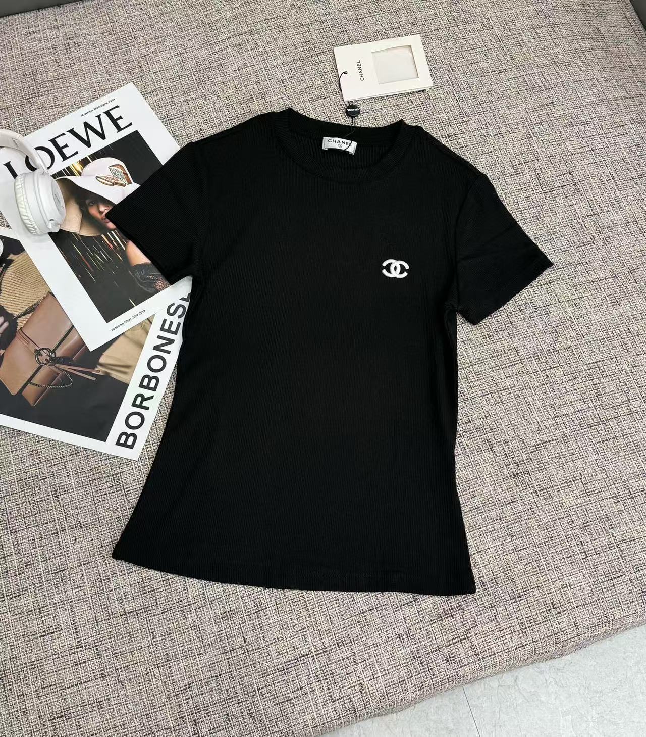 CHANE1 シンプルダブルCロゴTシャツ【50％割引+送料無料】