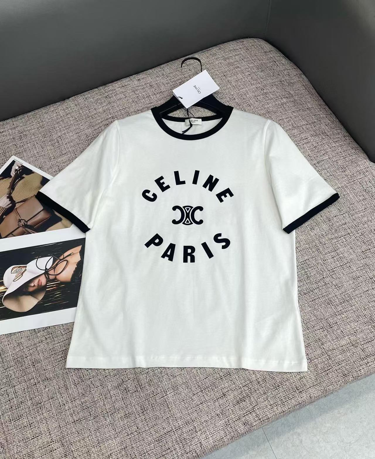 CEL1NE カラーブロックレター Tシャツ【50％割引+送料無料】