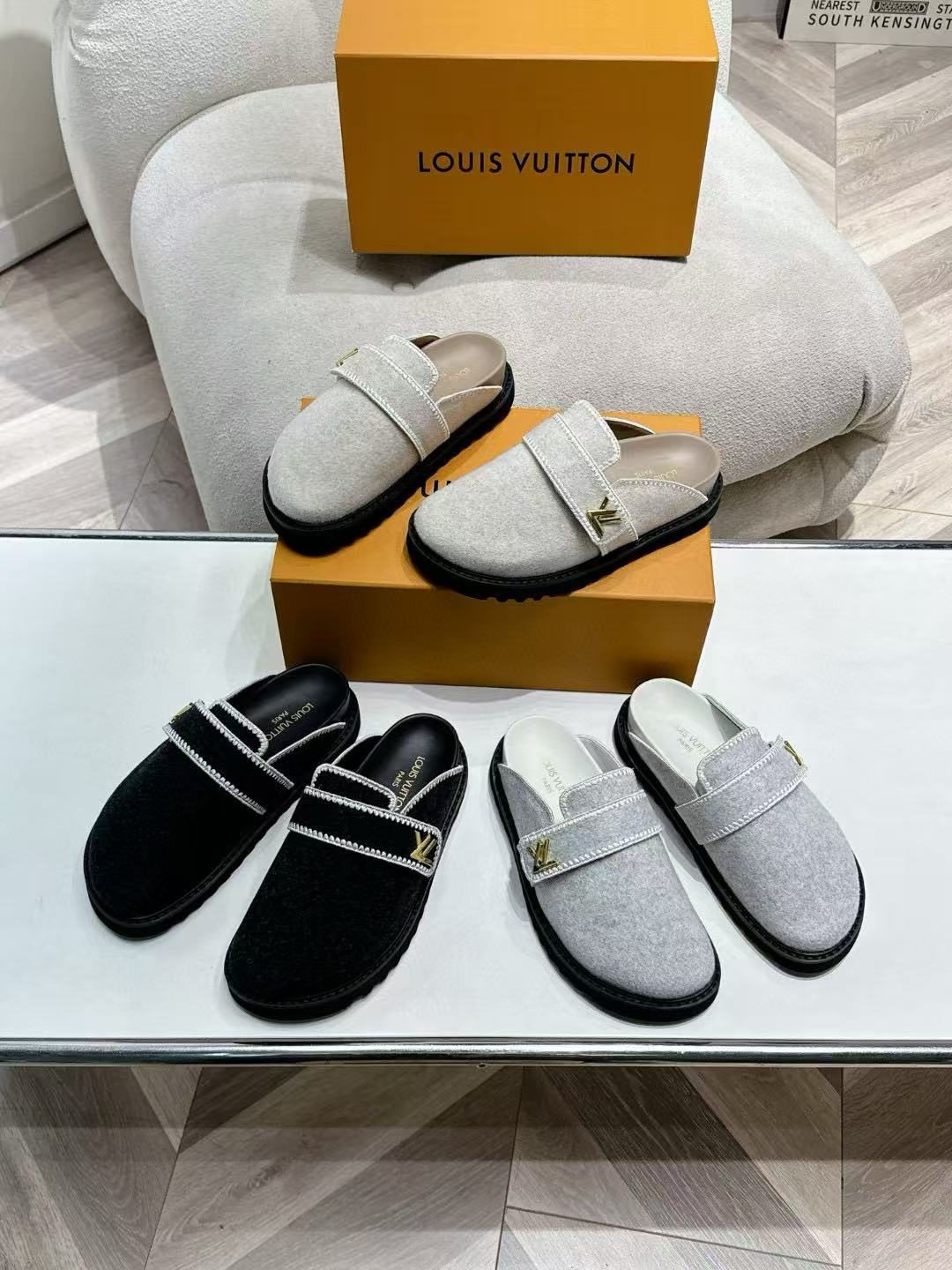 ＬＯＵＩＳ ＶＵＩＴＴＯＮ高品質のカップル用フラットスリッパ【50％割引+送料無料】