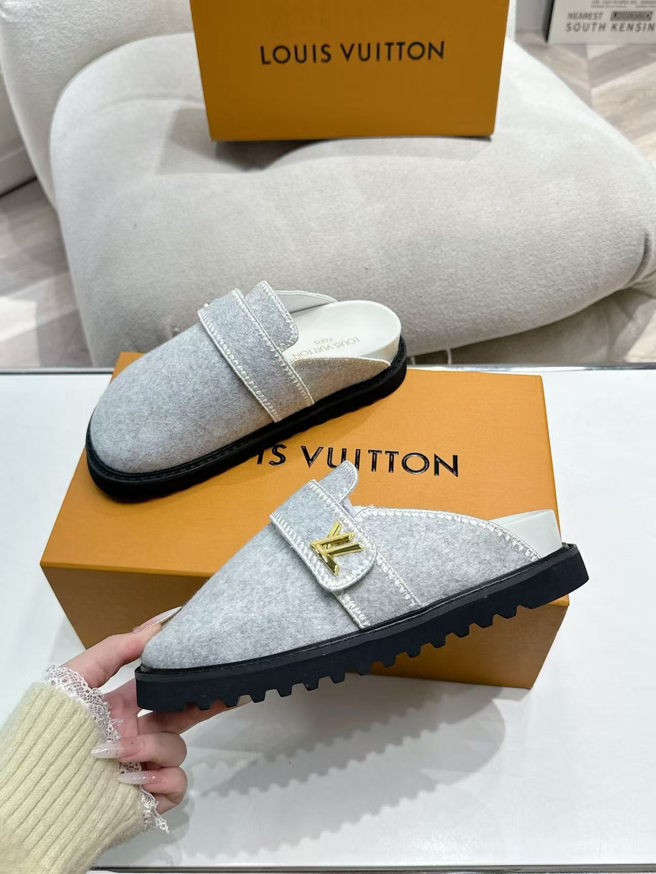 ＬＯＵＩＳ ＶＵＩＴＴＯＮ高品質のカップル用フラットスリッパ【50％割引+送料無料】