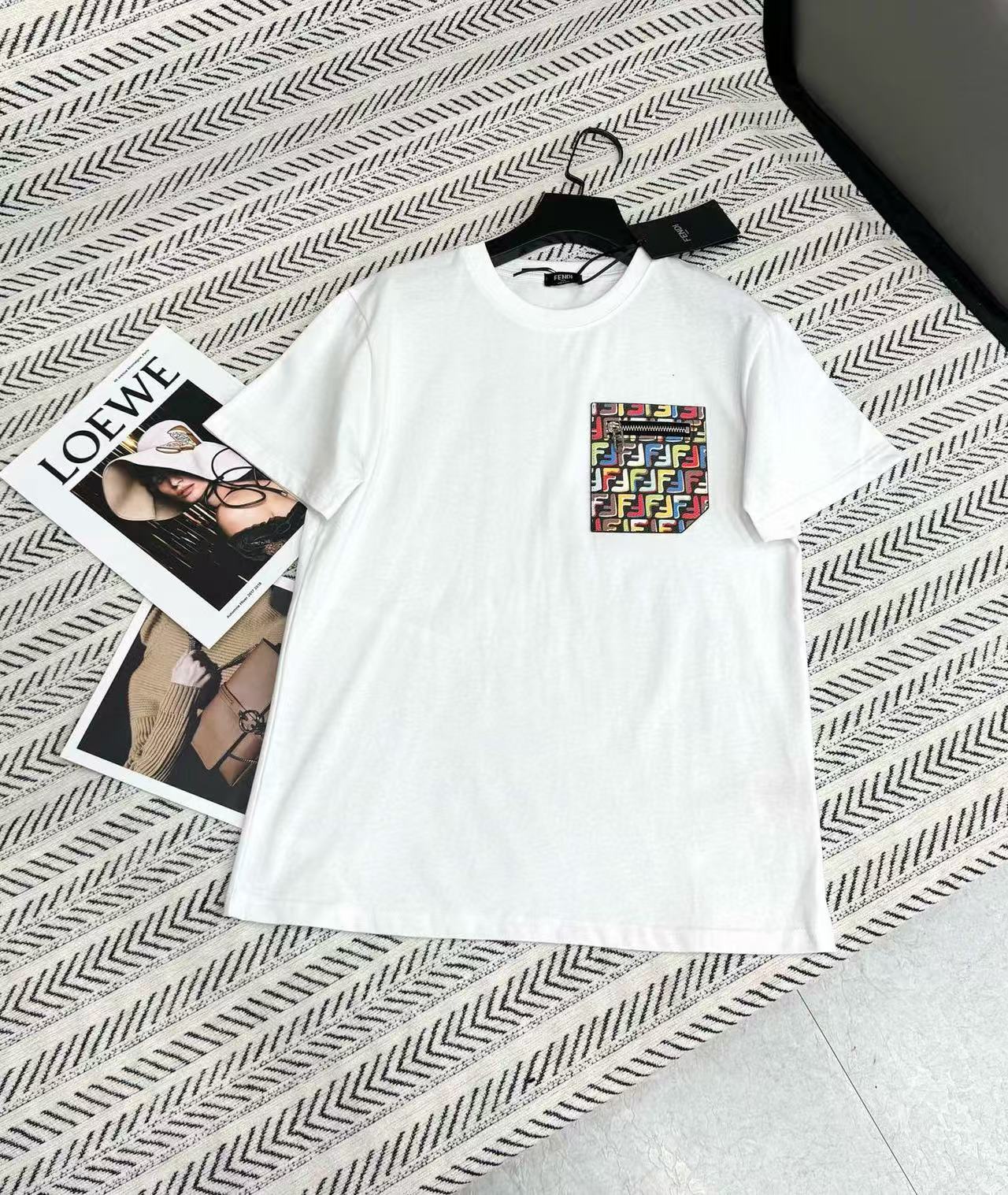 FEND1 カラフルダブルFポケットTシャツ【50％割引+送料無料】