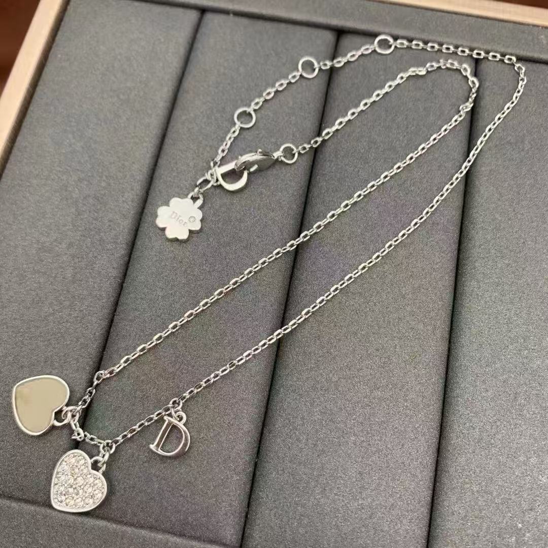 DI0R ハートピアス+ネックレス 2点セット【50％割引+送料無料】