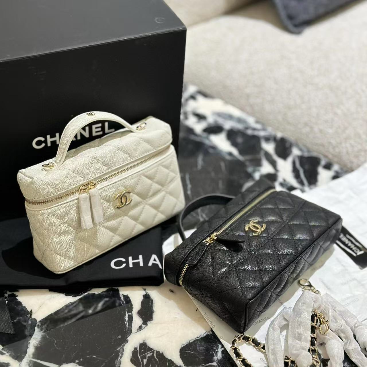 CHANE1 キャビアチェーンハンドバッグ【50％割引+送料無料】