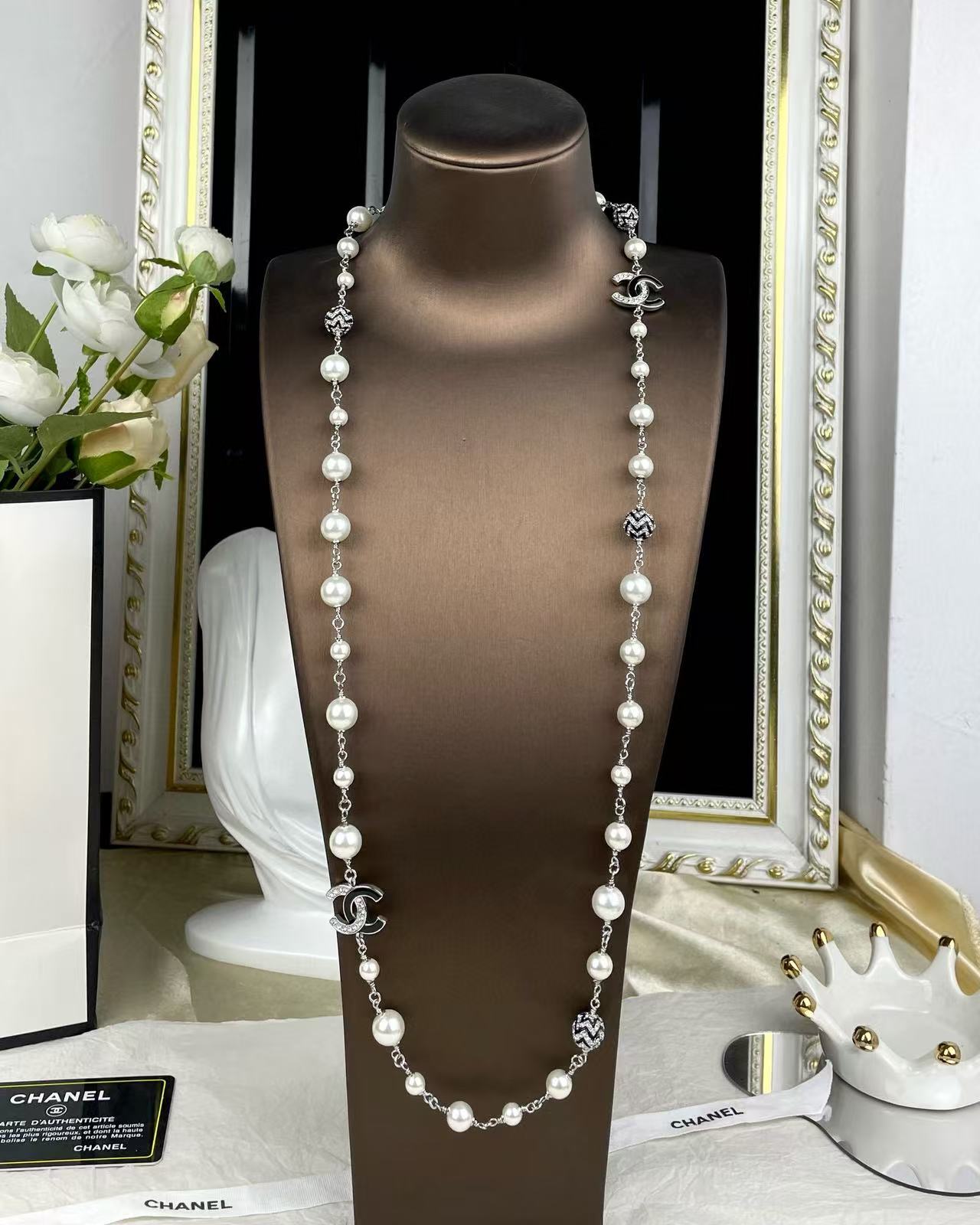 CHANE1 ラウンドラインストーンネックレス【50％割引+送料無料】