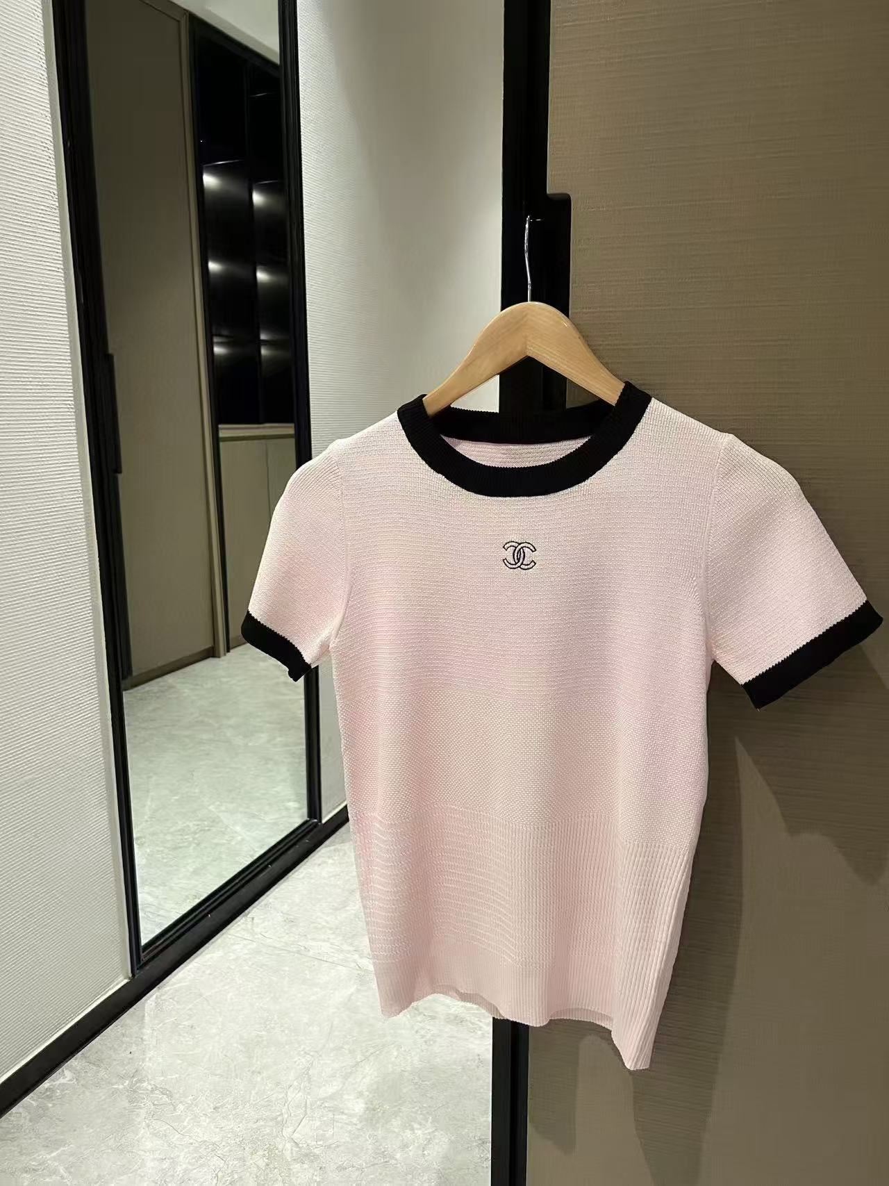 CHANE1 ダブルCニット半袖Tシャツ【 50％割引+送料無料】