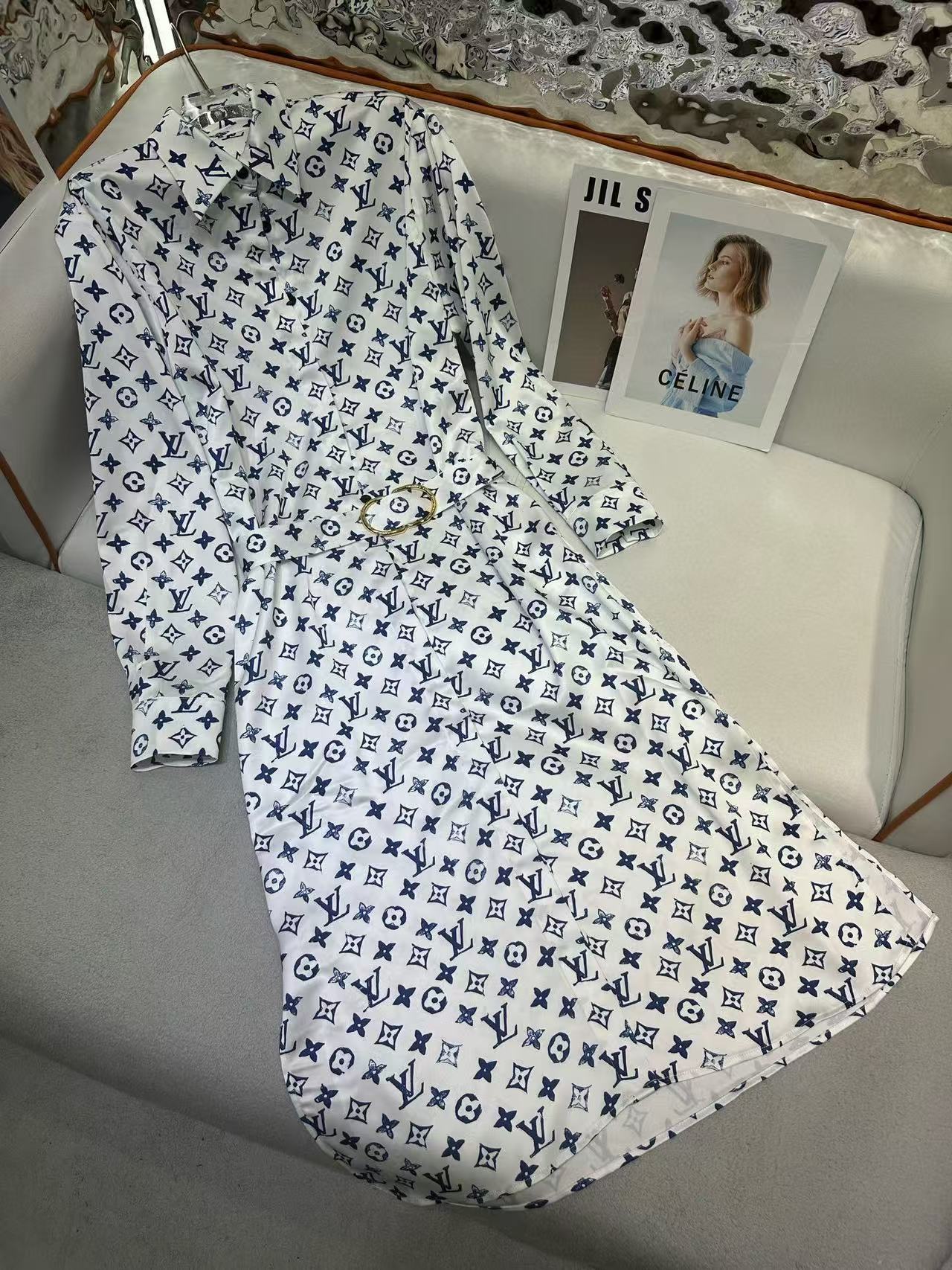 LV 高品質プリントドレス【 50％割引+送料無料】
