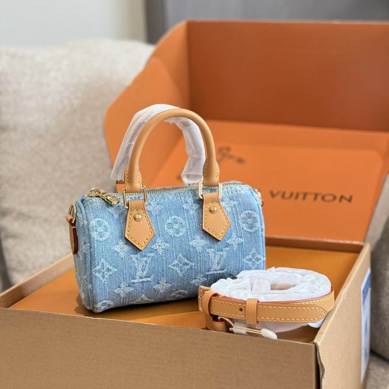 LV デニムプリントハンドバッグ【 50％割引+送料無料】