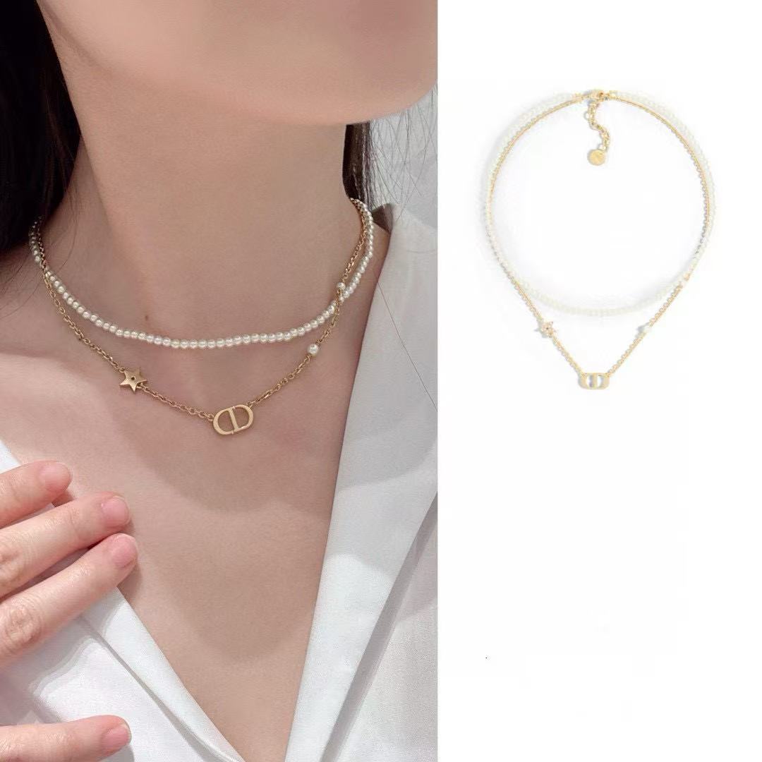 DI0R CDダブルパールネックレス【 50％割引+送料無料】